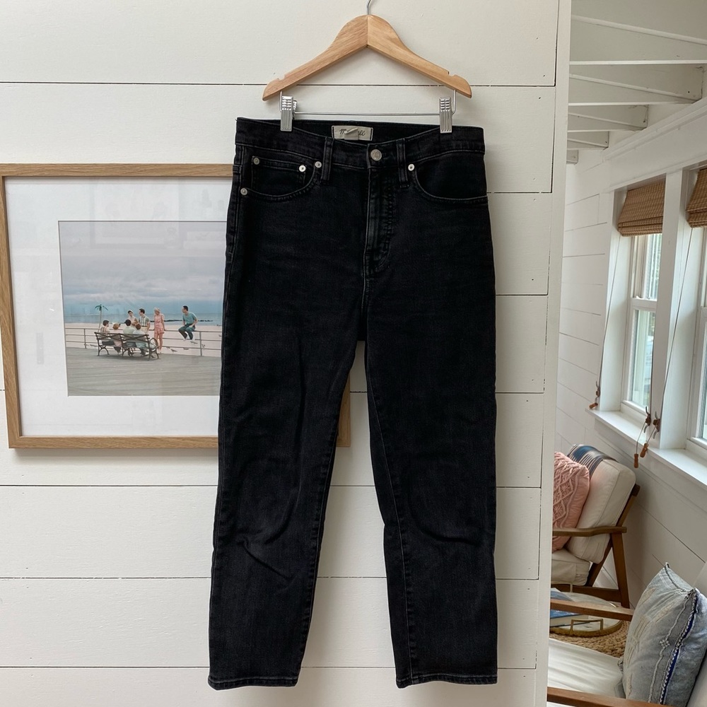 Madewell Classic Straight Jean Black 26P (Petite)